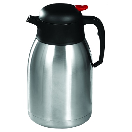 Winco Winco 2 Liter Stainless Steel Push Button Carafe CF-2.0